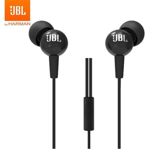 JBL C100Si 3.5mm Wired Stereo Earphones In-ear Deep Bass Music Sports Gaming Headset Earphone Handsfree Call with Microphone