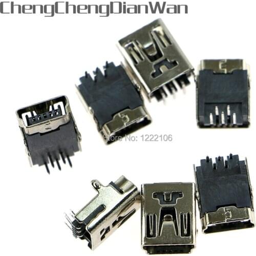 ChengChengDianWan 30pcs/lot New 5Pins Mini USB Data Socket Data Tail Charging Jack for PS3 Controller