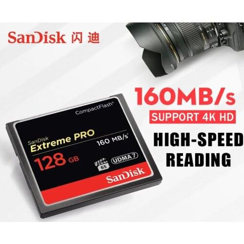 SanDisk Extreme Pro Memory Card High Speed CF Card 160MB/s Compact Flash Card 128GB 64GB 32GB UDMA 7 For FHD Camera