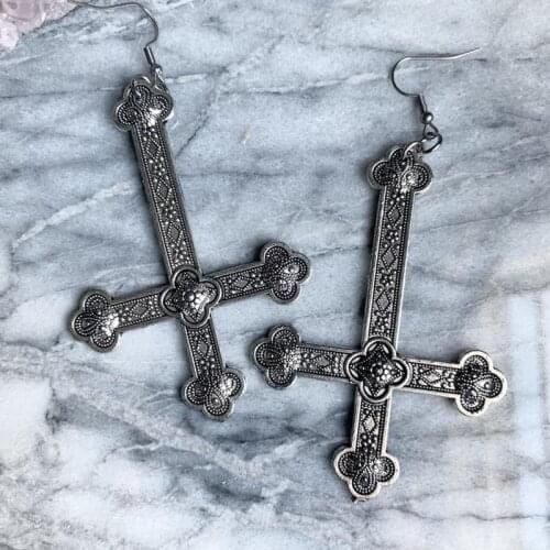New Below Cross Earrings Fashion Goth Creativity Jewelry Women Gift Gorgeous Delicate And Beautiful Crescent Wholesale Statement