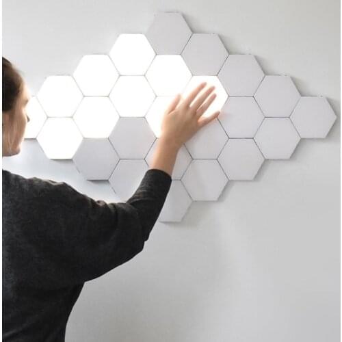 Modern LED Wall Lamp Loft Honeycomb Modular Assembly Touch Wall Lights Quantum Lamp Magnetic Interior DIY Decoration Lighting