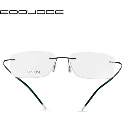 Titanium Glasses Frame Men Rimless Prescription Eyeglasses Women Myopia Optical Frames Ultralight Korean No screws Eyewear