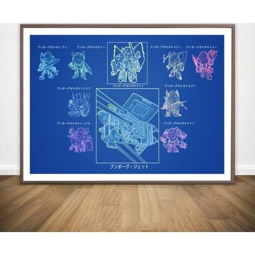 Yugioh Blueprint Mat - Pholder Movie Wall Art Paint Wall Decor Canvas Prints Canvas Art Poster Oil Paintings No Frame