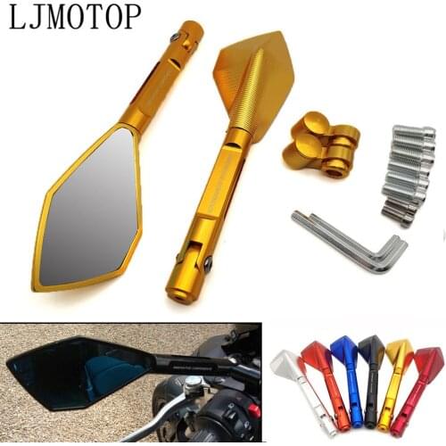 For HONDA cb400 cbr msx 125 hornet Yamaha mt07 mt09 yzf Kawasaki z800 z1000 Motorcycle rearview mirror retrovisor accessories