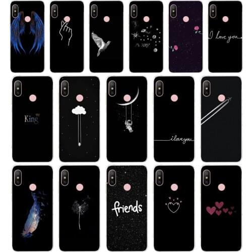 45 Line Art Face Abstract Pattern gift Soft Silicone Tpu Cover phone Case for Xiaomi Redmi 6 8 8a Note 8 Pro 8t case