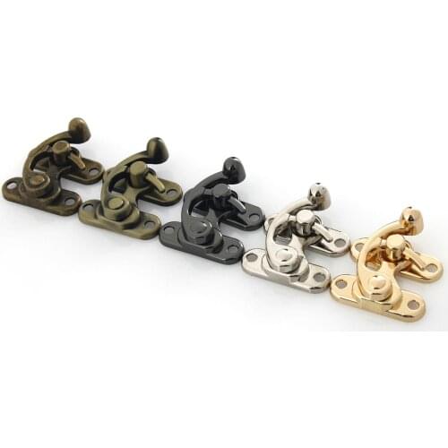 1pcs Metal Vintage Wooden Box Lock Fashion Buckle With Screws for DIY Bags Luggage Handbags Furniture Hardware Accessories