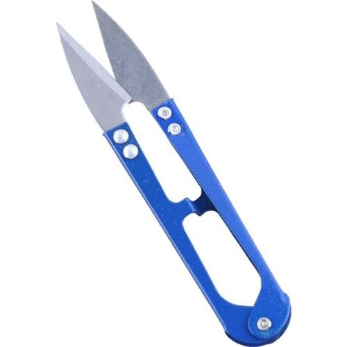 1Pc Multicolor Trimming Sewing Scissors Nippers U Shape Clippers Yarn Stainless Steel Embroidery craft Scissors Tailor