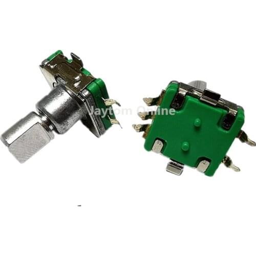100pcs EC11 Rotary Encoder Code Switch 30 Position With Push Button Switch SMD 5pin Handle Length 12.5mm Half Shaft