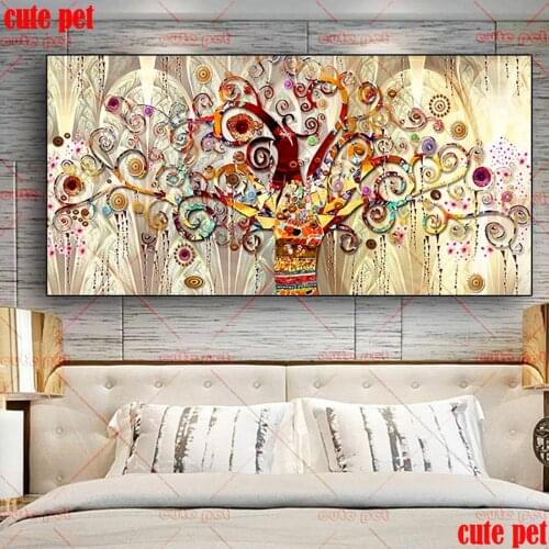 5D Diamond Painting Tree Of Life Gustav Klimt Landscape Modern Wall Art Picture For Living Home Decoration Cross stitch Mosaic