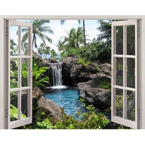 5D DIY Diamond Painting Window Spa Cross Stitch full Diamond Embroidery natural scenery almaznaya rhinestone Home Decor Gifts