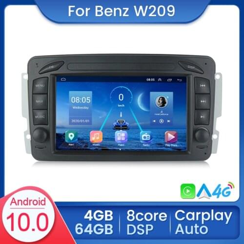 Android 10 4G LTE Car Multimedia Radio Stereo Player For Mercedes-Benz W209 W203 W463 Vito W639 1998-2004 Carplay Auto Mirror