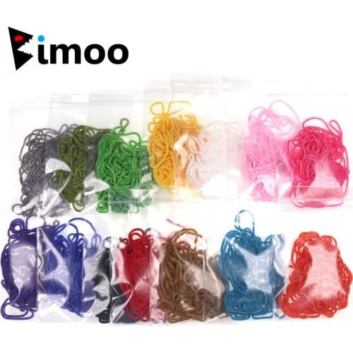 Bimoo 6 bags/Package Fly Tying Materials Chenille for Wooly Bugger Streamer Wooly Worm Red Purple Green Hot Pink Fire Orange
