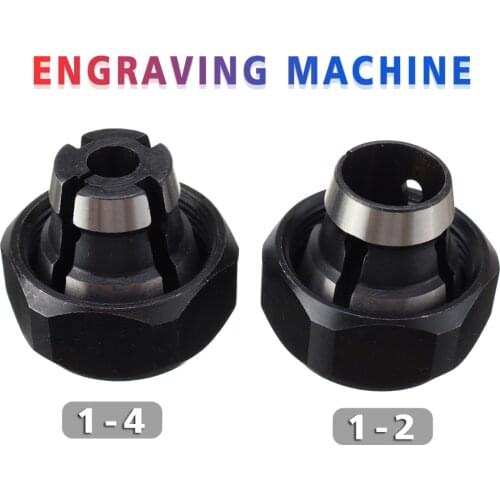 1/4inch/1/2inch Collet Chuck Head for Woodwork Engraving Trimming Carving Machine Electric Routers Milling Cutter Bit