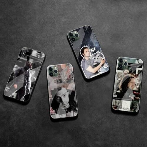 Sebastian Stan Collage Bucky Barnes Phone Case Tempered Glass For iPhone 12 Pro Max Mini 11Pro XR XS MAX 8 X 7 6S 6 Plus SE 2020