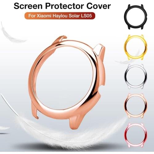 Case Cover For Xiaomi Haylou-solar LS05 wristband Accessories Fashion Electroplate Hard PC Frame Screen Protector
