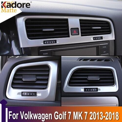For Volkwagen Golf 7 MK 7 2013-2018 Matte Air Vent Outlet Cover Trim Car A/C Air-condition Wind Out Styling Stickers Accessories