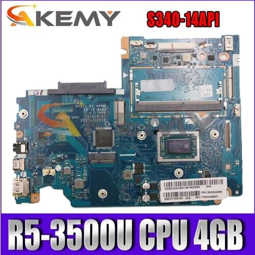 EL432/EL532 LA-H131P motherboard for Lenovo ideapad S340-14API laptop motherboard W/ R5-3500U CPU 4GB-RAM tested OK Mainboard