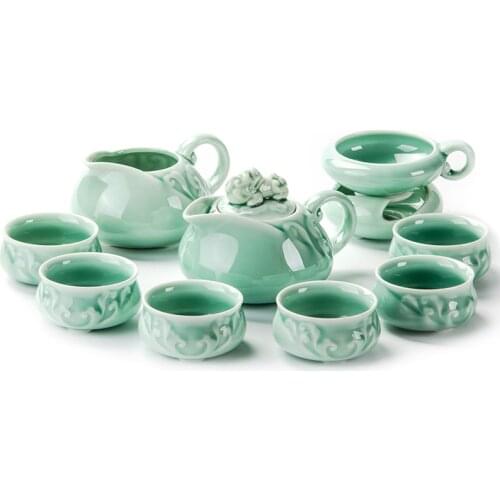 High Quality Porcelain Tea Sets Drinkware Green Tea Cups Tea Pot Gongdaobei Tea Strainer Kung Fu Teaware Kettle Tea Infuser