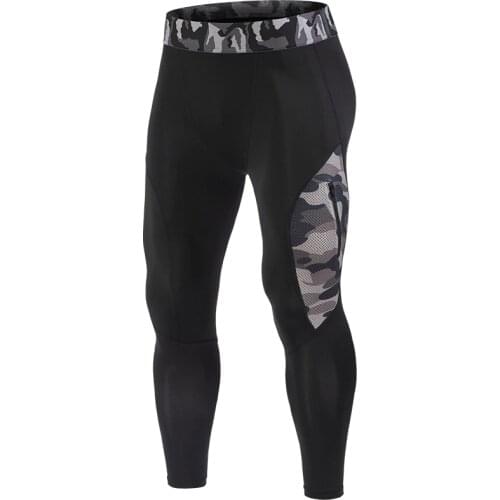 Camouflage Men Running Tights Compression Pants For Man Elastic Fitness Leggings Basketball GYM Tights