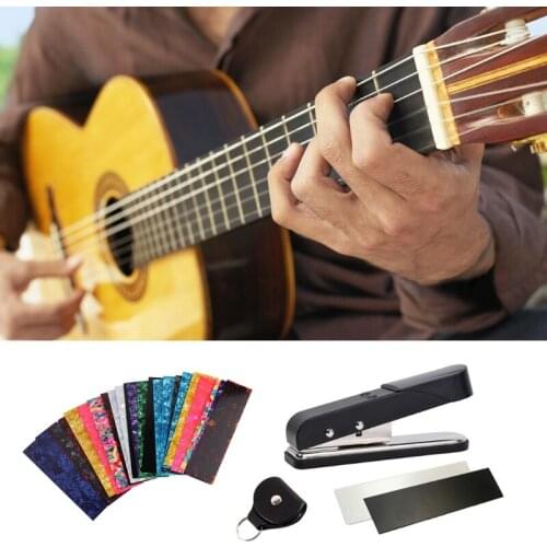 Guitar Picks Punch/Picks Maker w/ Pick Strips Sheet, Guitar Picks Making Puncher Kit DIY Gift for Guitar Player