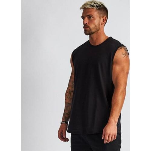 Compression Sleeveless Shirt Gym Clothing Fitness Mens Tank Top Bodybuilding Stringer Tanktop Cotton Muscle Singlet Workout Vest
