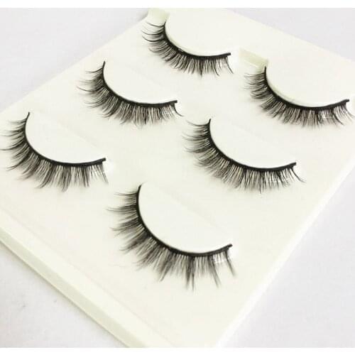 Cross Natural Long Eye Lashes Beauty Makeup Tools 3D Stereo Messy Fiber Eye Lashes Girls Short Simulation False EyeLashes