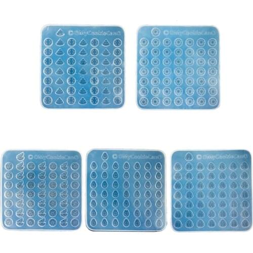 50-Cavities Cute Mini Fruit Slices Epoxy Resin Mold Cookie Biscuit Cake Baking Silicone Mould DIY Craft Jewelry Pendant Cast Too