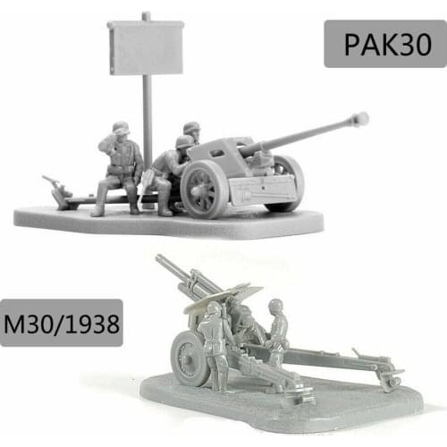 1:72 Scale PAK40 M30 Anti Tank Cannon Assembly Model Kit Building Bricks Puzzles Education Toys For Children Kids Birthday Gifts