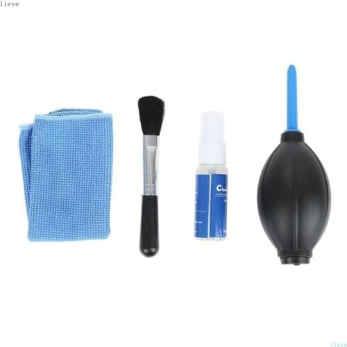 4 IN 1 Camera Cleaning Kit Suit Dust Cleaner Brush Air Blower Wipes Clean Cloth Kit For Canon For Nikon Camcorder Laptops, Etc