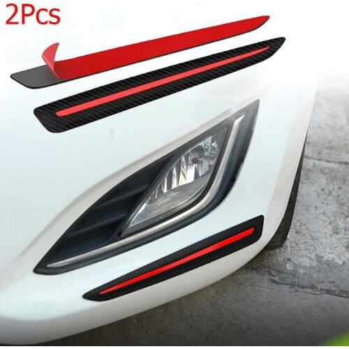 2Pcs Car Bumper Edge Stickers Scratch Protector Corner Guard Lip Van Trailer Camper Car Exterior Styling Mouldings Accessories