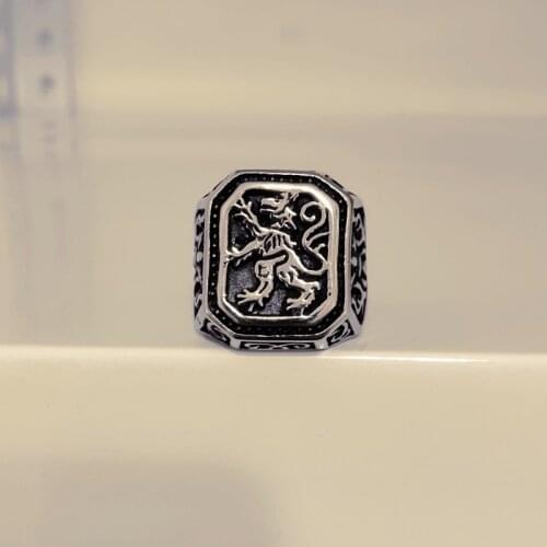 New Ethiopian Lion Ring Women Men African Lion white Color Eritrean Jewelry Lion of Judah Big rings