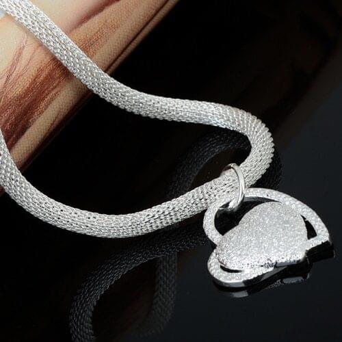 Fashion Love Dual Heart Shaped Pendants Necklaces for Women Choker Necklace Charm Chain Necklace Jewelry Gift Wholesale