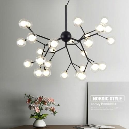 Post Modern Branch Metal G4 Led Pendant Lamp Lustre Glass Shades Pendant Lights For Living Room Luminaria Suspend Lamp Lamparas
