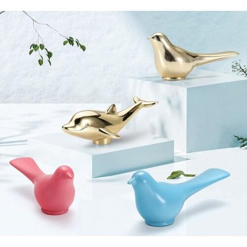 Retro Solid Brass Handles Golden Little Bird Shaped Cabinet Door Knobs Drawer Pulls Handmade Furniture Handle Handware
