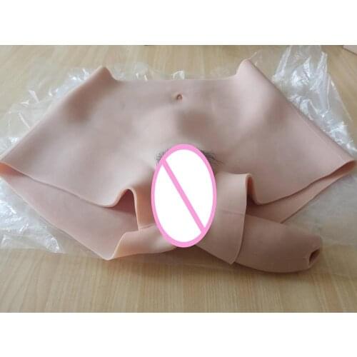 95CM Silicone Realistic Vagina Panties Shemale Crossdresser Pussy Pant Transgender Artificial Sex Fake Underwear Enhancer Hip 4G