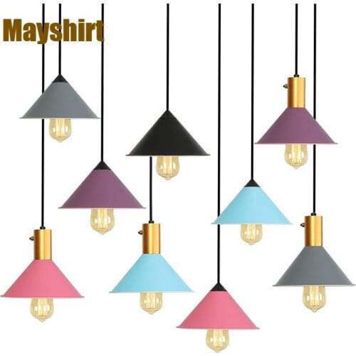 Nordic Macarons Iron Chandelier Modern Living Room Decoration Bedroom Lamp Childrens Room Bar Dining Room Table Light Fixtures