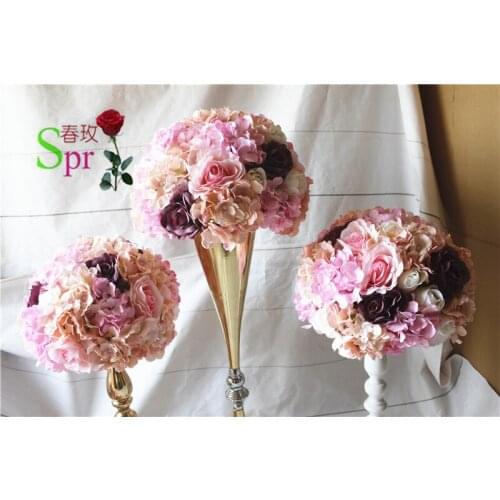 SPR wedding table center flower arranegements ball wedding road lead artificial flore wedding backdrop flower decoration