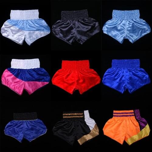 Thai Boxing Pants Custom Womens Mens Kickboxing Muay Thai Shorts Kids Teenagers Sanda Grappling Training Fighting MMA Trunks