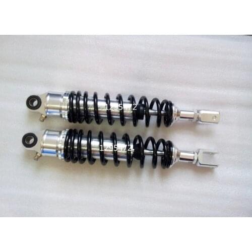 Universal 340mm 1 Pair 7mm spring Air Shock Suspension Absorber H2 400 Gokart ATV Quad black silver