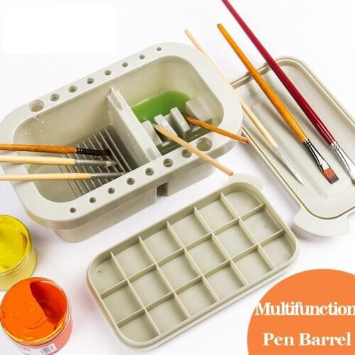 Eval Brush Washing Bucket Multifunction Wash Pen Barrel Brush Washer Art Supplies Tool Art Palette Brush Holder Set