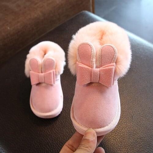 Winter boots for kids girls fit for 1-6 years old Girls Snow Boots shoes for baby Cotton shoes Chirstmas shoes Plush Warm Boots