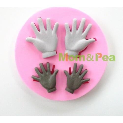 Mom&Pea 0705 Free Shipping Hands Shaped Silicone Mold Cake Decoration Fondant Cake 3D Mold