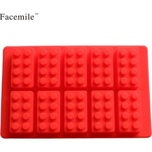 1pcs 3D Square Blocks Type Muffin Sweet Candy Jelly Fondant Cake Chocolate Ice Maker Mold Silicone Baking Cooking Pan