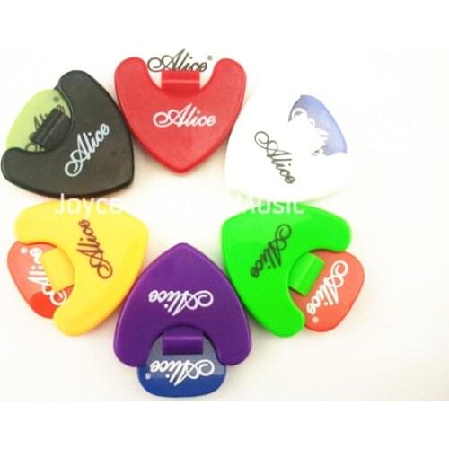 10pcs Alice A010A Colourful Triangle Guitar Pick Holder Case+Free 10pcs Guitar Picks Free Shipping