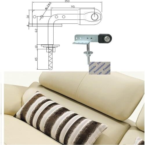 2Pcs(1Pair)/Lot Sofa Couch Headrest Ratchet Hinge Furniture Angle Adjustment Mechanism 8 10 Positions