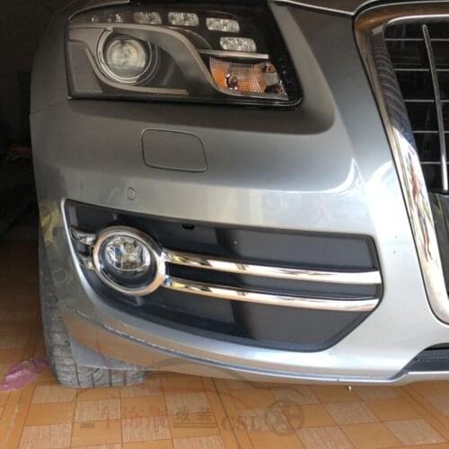 2pcs ABS Car Front Rear Fog Light Lamp Moulding Trim Cover Sticker for Audi Q5 2009 2010 2011 2012 Styling Accessories