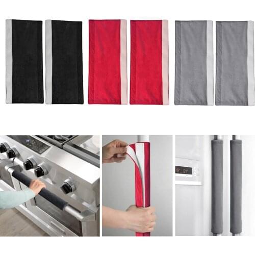 2Pcs Refrigerator Door Handle Cover Kitchen Appliance Decor Handles Antiskid Protector Gloves Fridge Oven Keep Clean