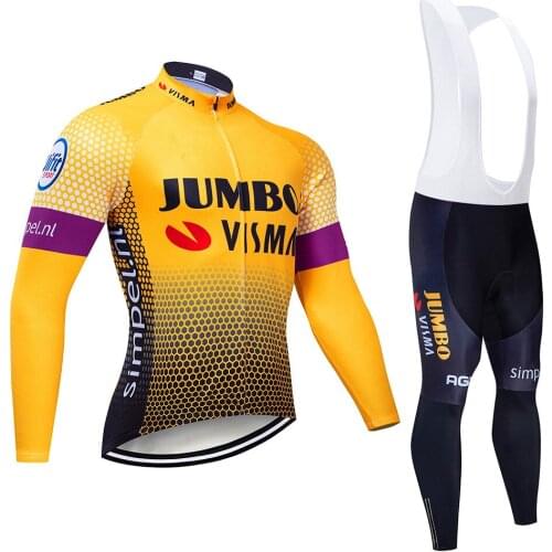 2022 2022 Mens Cycling Jersey Long sleeve set MTB Bike Clothing Maillot Ropa Ciclismo Hombre Bicycle Wear 9D GEL bib pants