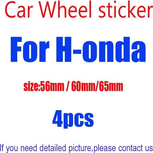 4pcs 3D 56mm 60mm 65mm car sticker Wheel Center Hub sticker Rim Creative badge covers decoration sticker accessories BT