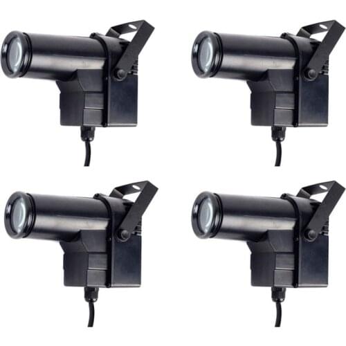 4pcs/lot Mini 10W RGBW 4 in1 Led Pinspot Spotlights Disco Spot DMX512 Luces Discotic LED Beam DJ Stage Party Show Light